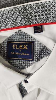 chinese dress ladies Quattro Flex Dress Shirt with Semi-Spread Collar White